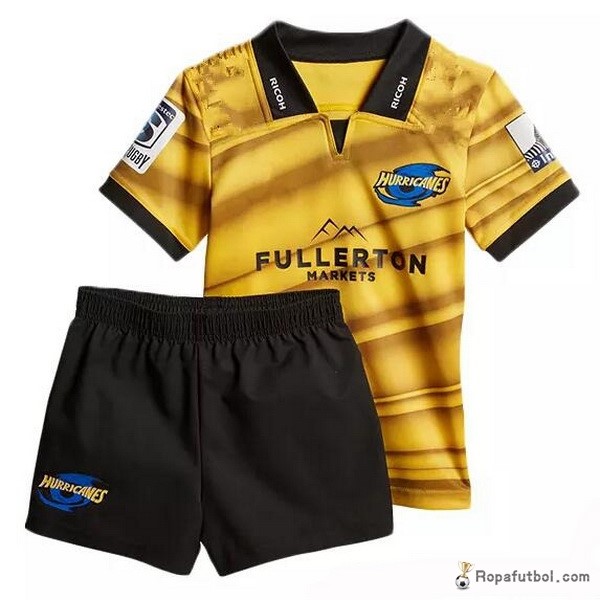 Camiseta Rugby Hurricanes Replica Primera Ropa Ninos 2018 Amarillo